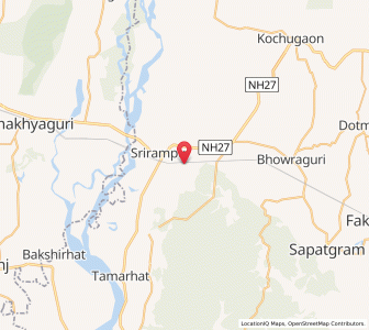 Map of Rangangaon, Assam