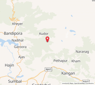 Map of Rangdori, Kashmir