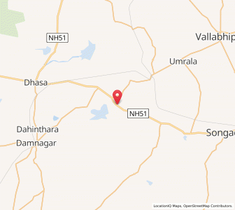 Map of Ranghola, Gujarat