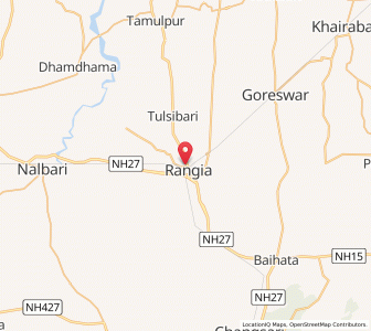 Map of Rangia, Assam
