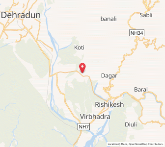 Map of Rani Pokhri, Uttarakhand