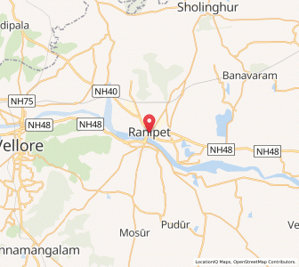 Map of Rānipet, Tamil Nadu