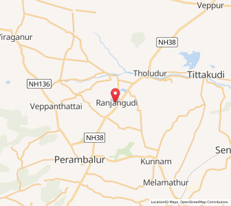 Map of Ranjangudi, Tamil Nadu