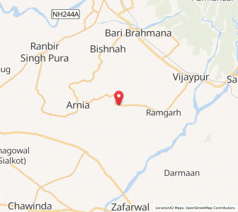 Map of Ranjitpur, Kashmir