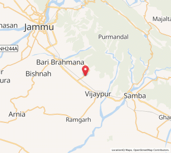 Map of Ranjri, Kashmir