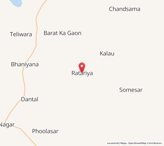 Map of Ratariya, Rajasthan