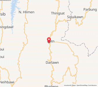 Map of Ratu, Mizoram
