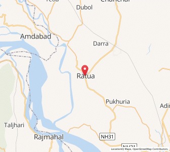 Map of Ratua, West Bengal