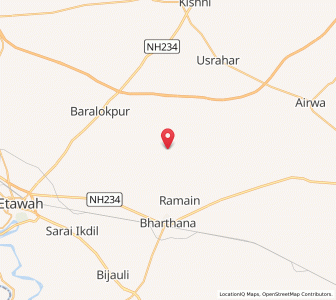 Map of Raura, Uttar Pradesh