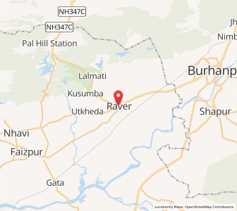Map of Raver, Maharashtra