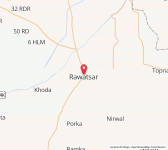 Map of Rawatsar, Rajasthan