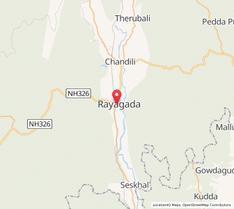 Map of Rayagada, Odisha
