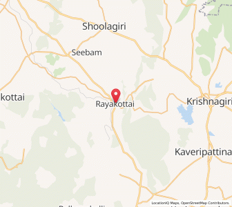 Map of Rayakottai, Tamil Nadu