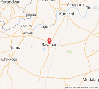 Map of Raybag, Karnataka
