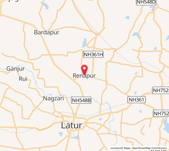 Map of Renapur, Maharashtra