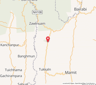 Map of Rengdil, Tripura
