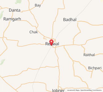Map of Renwal, Rajasthan
