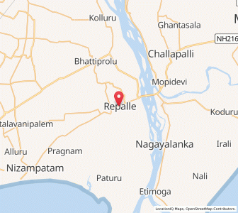 Map of Repalle, Andhra Pradesh