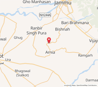 Map of Rethana, Kashmir