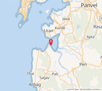 Map of Revas Bandar, Maharashtra