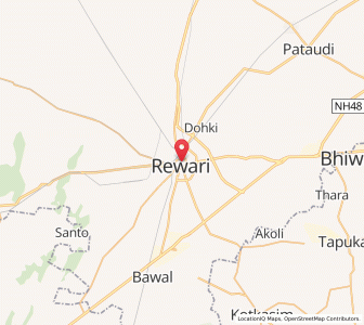 Map of Rewari, Haryana