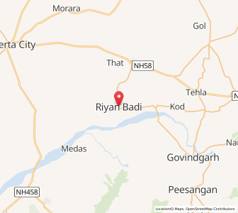 Map of Rian, Rajasthan