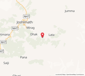 Map of Rini, Uttarakhand
