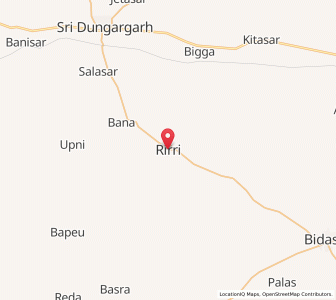 Map of Riri, Rajasthan
