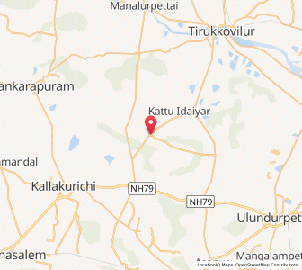 Map of Rishivandiyam, Tamil Nadu