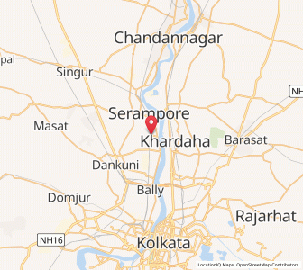Map of Rishra, West Bengal
