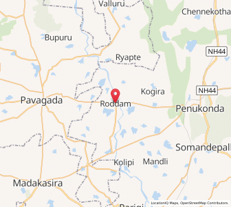 Map of Roddam, Andhra Pradesh