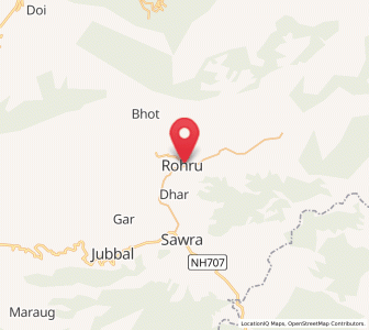 Map of Rohru, Himachal Pradesh