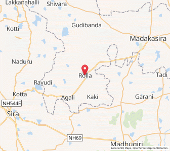 Map of Rolla, Andhra Pradesh