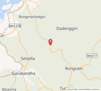 Map of Rongchugiri, Meghalaya