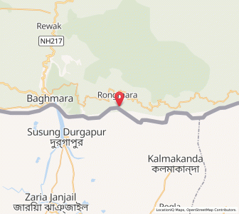 Map of Rongra, Meghalaya