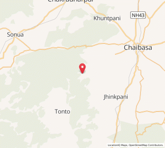 Map of Roro, Jharkhand