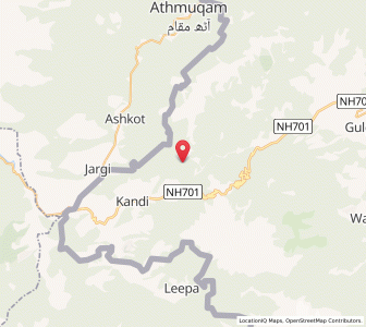 Map of Rosinar, Kashmir