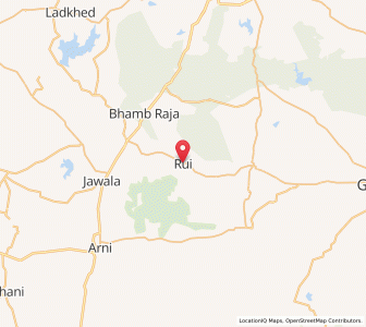 Map of Rui, Maharashtra