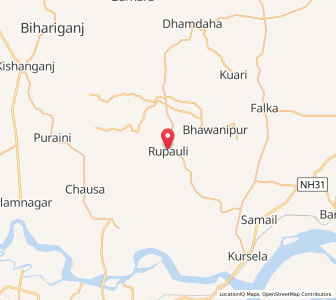 Map of Rupauli, Bihar