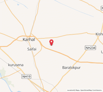 Map of Rurua, Uttar Pradesh