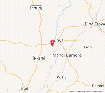 Map of Rusiya, Madhya Pradesh