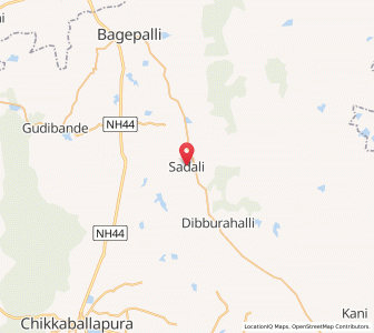 Map of Sadali, Karnataka