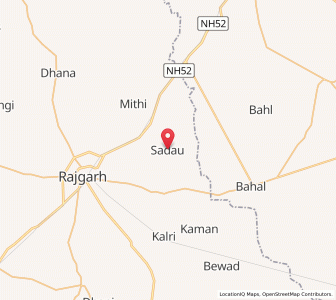 Map of Sadau, Rajasthan