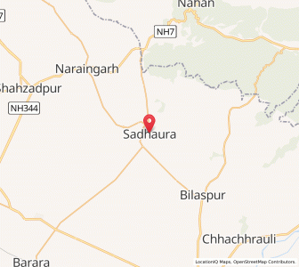 Map of Sadhaura, Haryana