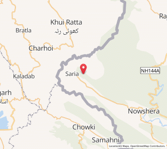 Map of Sadlun, Kashmir