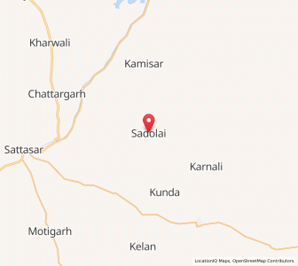 Map of Sadolai, Rajasthan