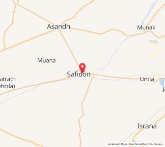 Map of Safidon, Haryana