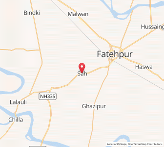 Map of Sah, Uttar Pradesh