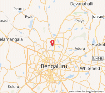 Map of Sahakara Nagar, Karnataka