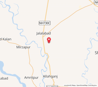 Map of Sahania, Uttar Pradesh